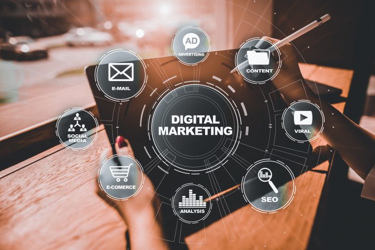 Illustrasjon av digital markedsføring